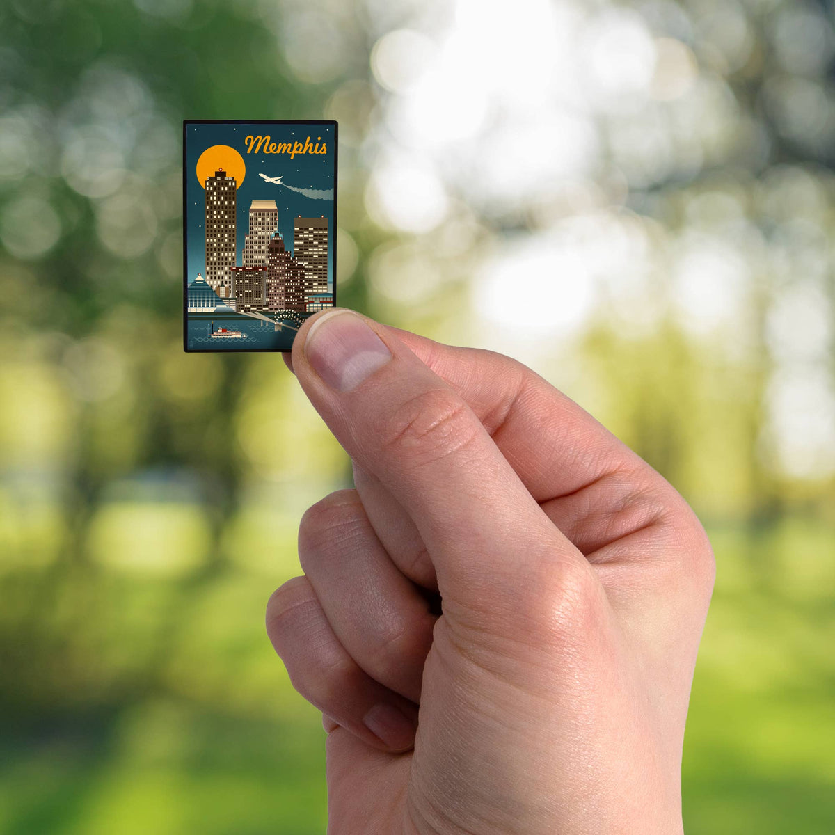 Retro Skyline, Memphis, Tn, Lapel Pin