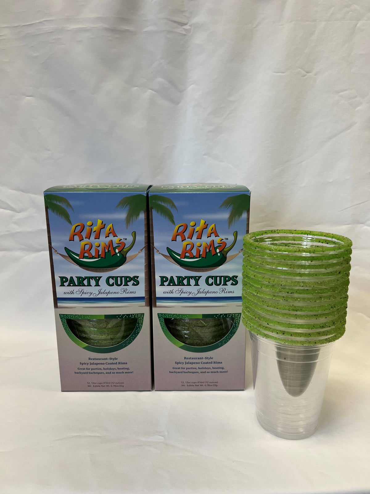 Spicy Jalapeno Pre RImmed Cup: 12 cups per box