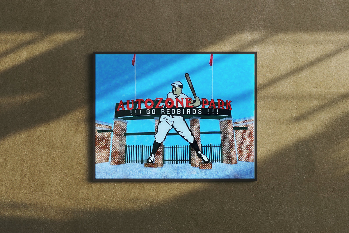 Autozone Park 16x20 Local artist AnnaMade Designs