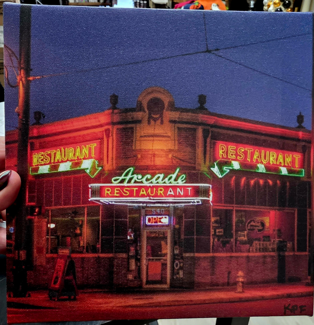 &quot;ARCADE&quot; on Canvas, by Karen Pulfer Focht of Memphis Tenn