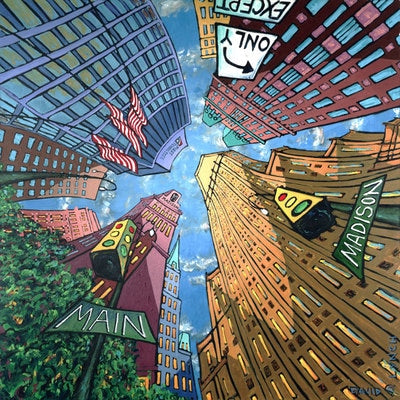 "Around Town " Print by David Lynch