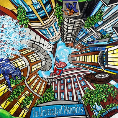 &quot;Around the University of Memphis&quot;Print by David Lynch