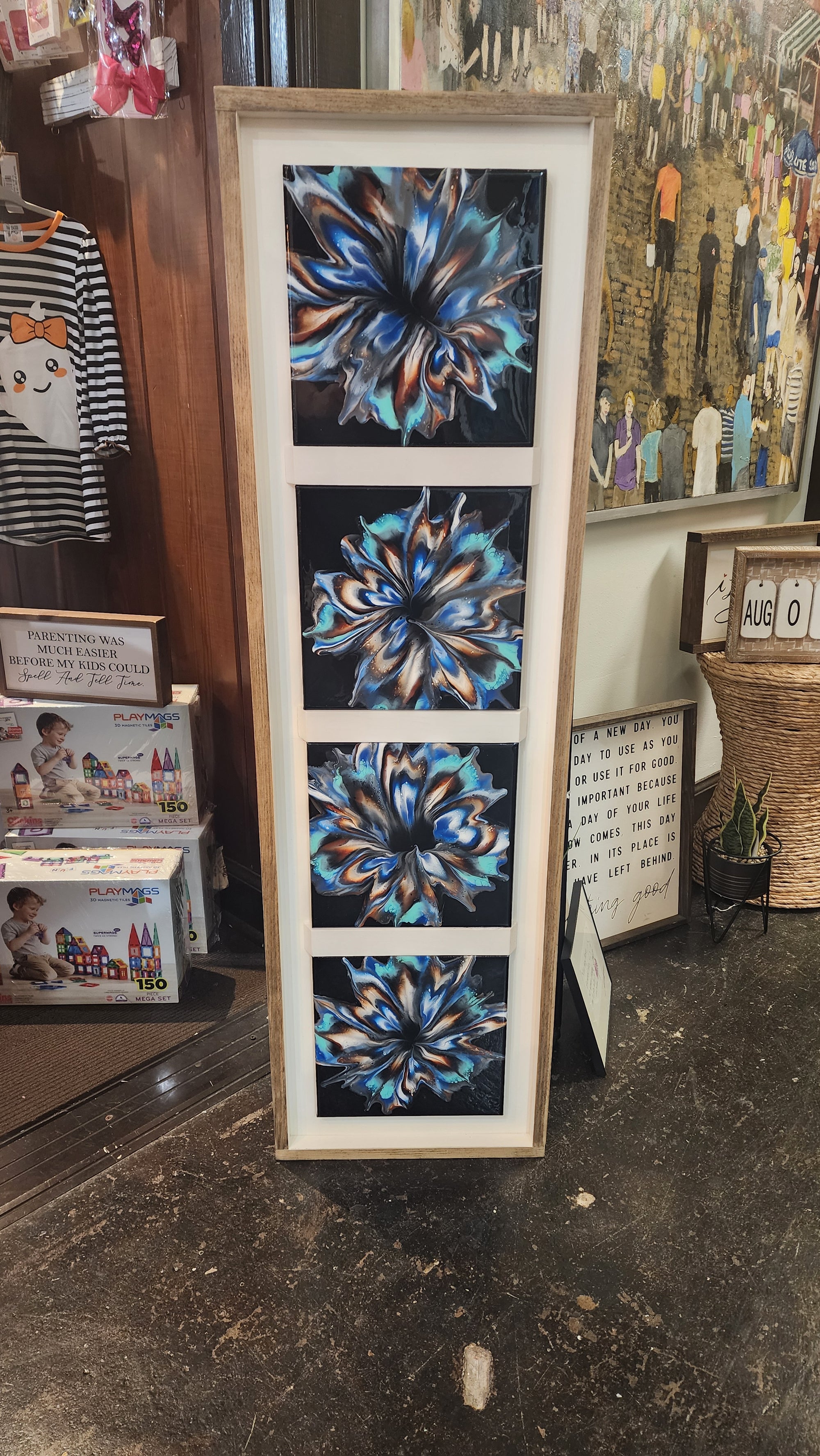 Artwork: Shades of Blue, by Jeremy Lewin, a local Memphis artist