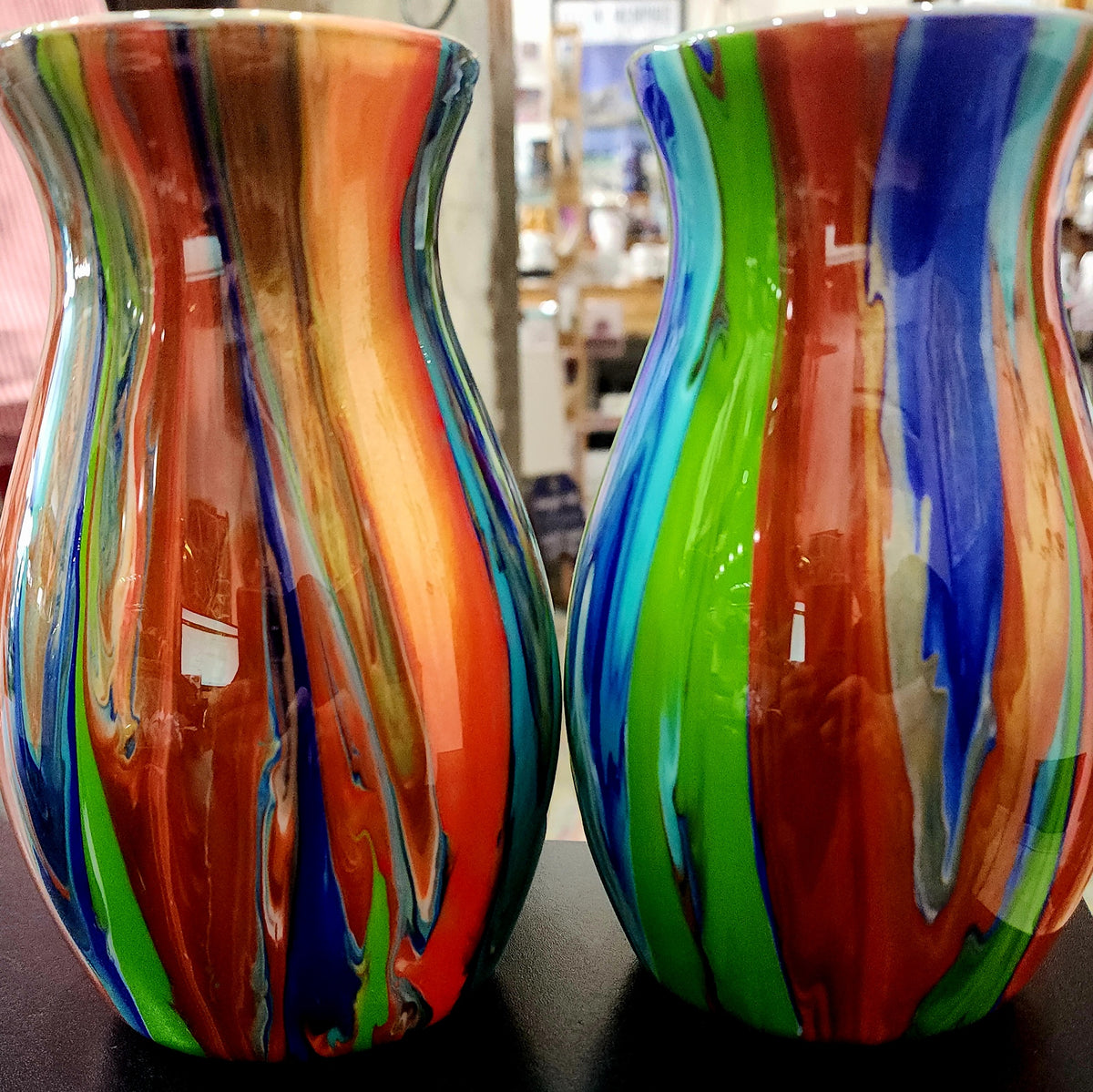 Glassware "Bohemian" Collection - Vases by Local Memphis Artist Sandra Barrett