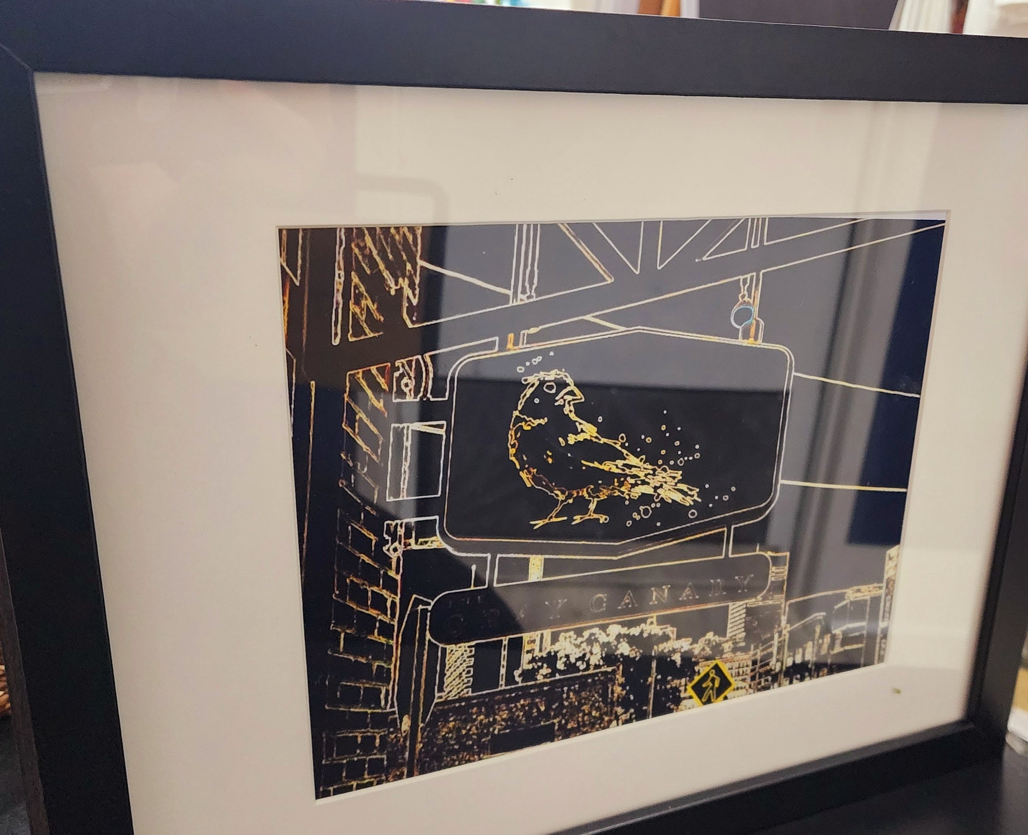 "Gray Canary" Framed Photograph by Debra Edge