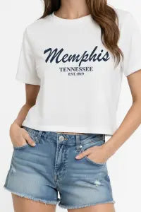 Memphis, Tn  Athletic Club Graphic Boxy Crop Top