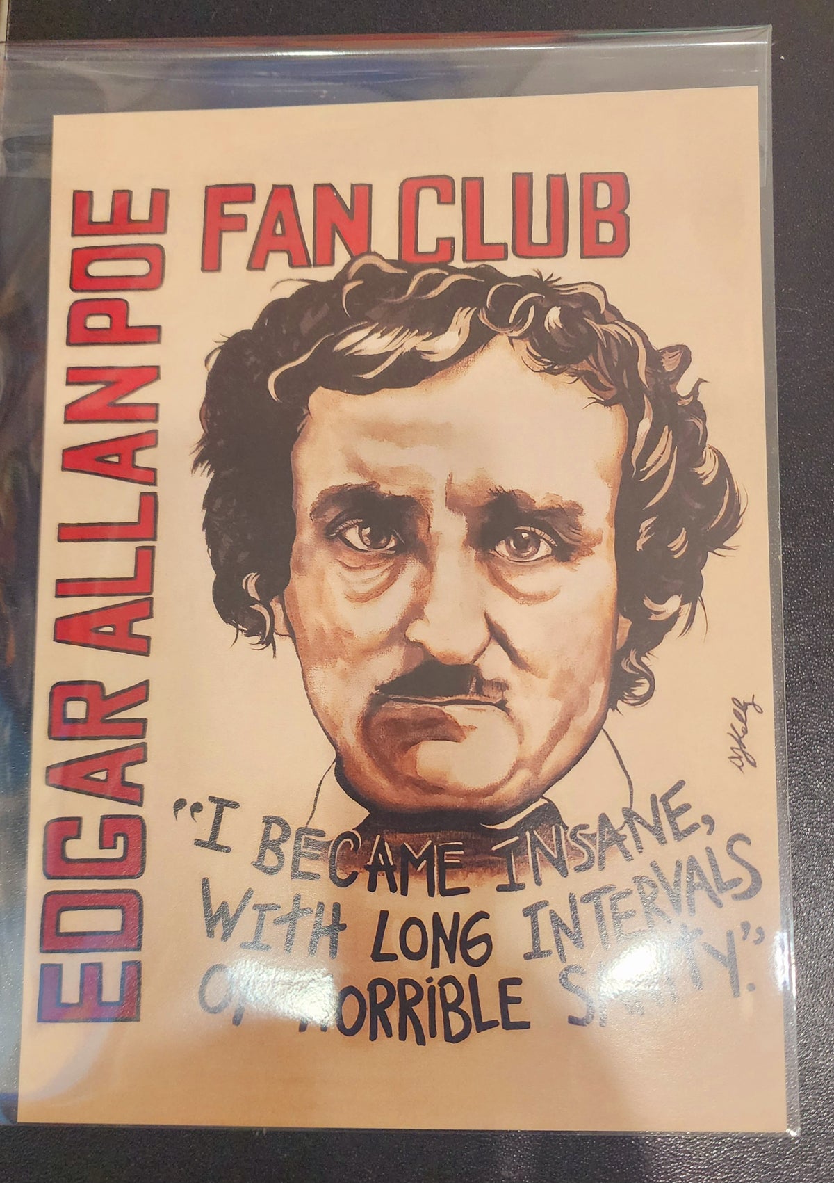 Cards.. Edgar Allan Poe designed by local Memphian DJ Kelly.