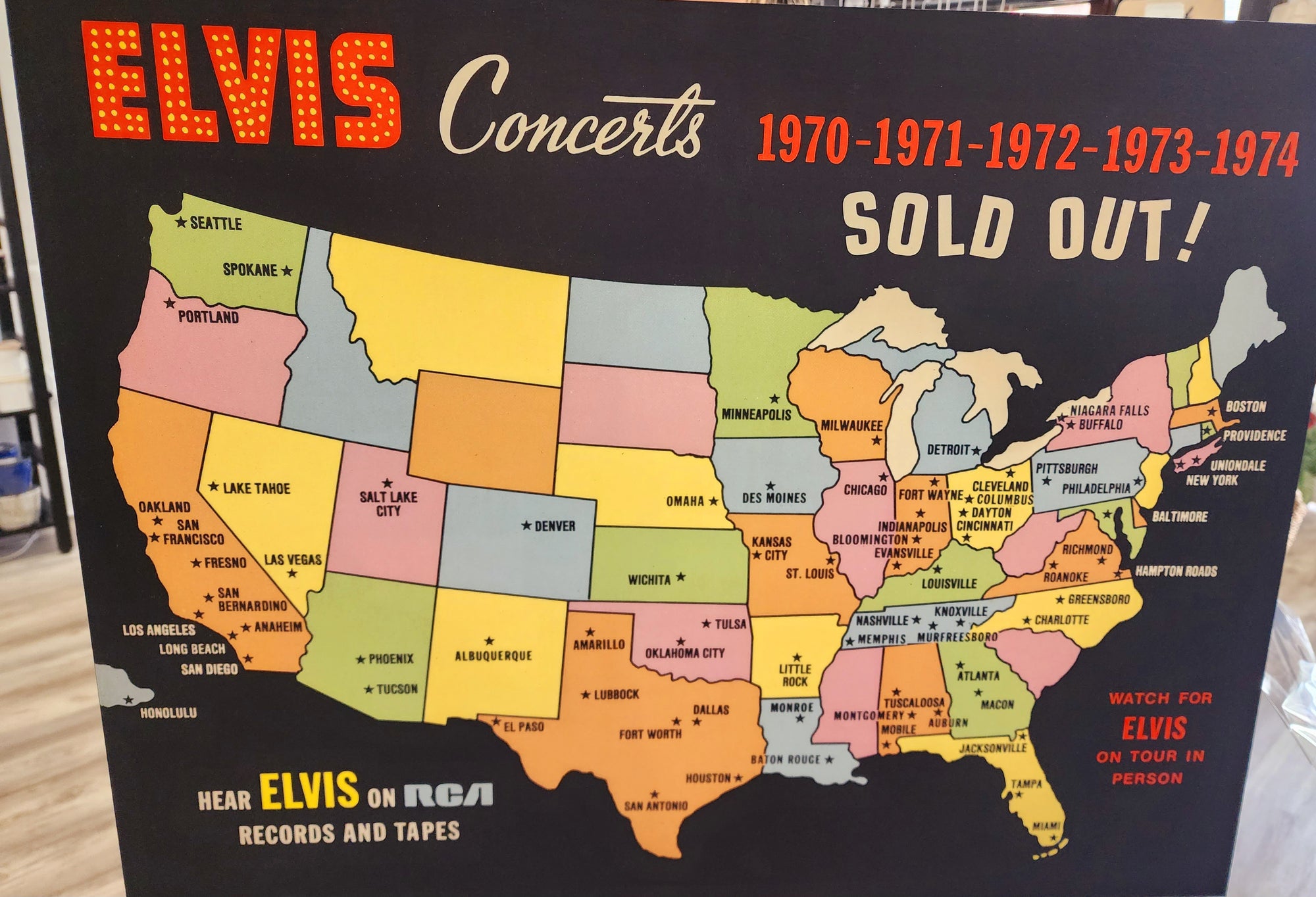 ELVIS ON TOUR Reproduction by Ron Olson