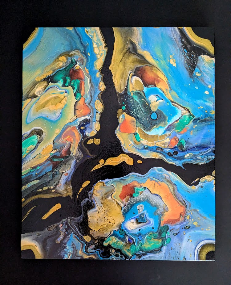 Canvas Art  - "Evolve" 20" x 24" by Local Artist Sandra Barrett