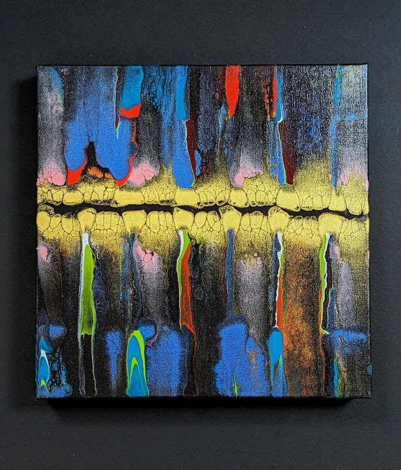 Canvas Art  - "Feelin" 12" x 12" by Local Artist Sandra Barrett