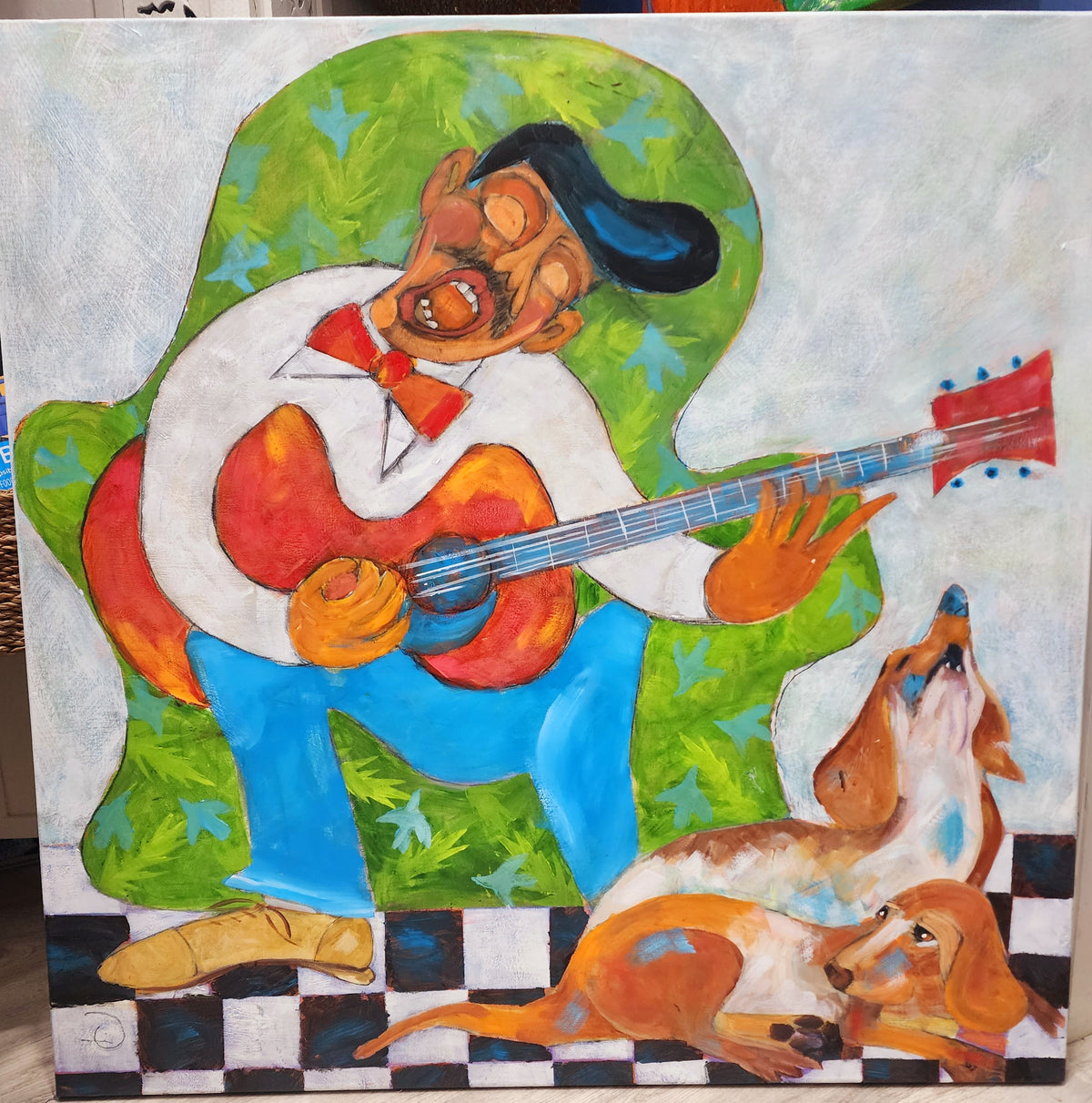 'The Duet'   - 36" x 36" Original Painting Created by Local Memphian Don Morgan