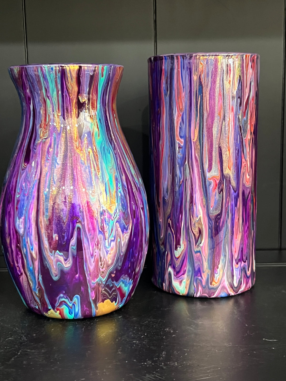 Glassware "Bohemian" Collection - Vases by Local Memphis Artist Sandra Barrett