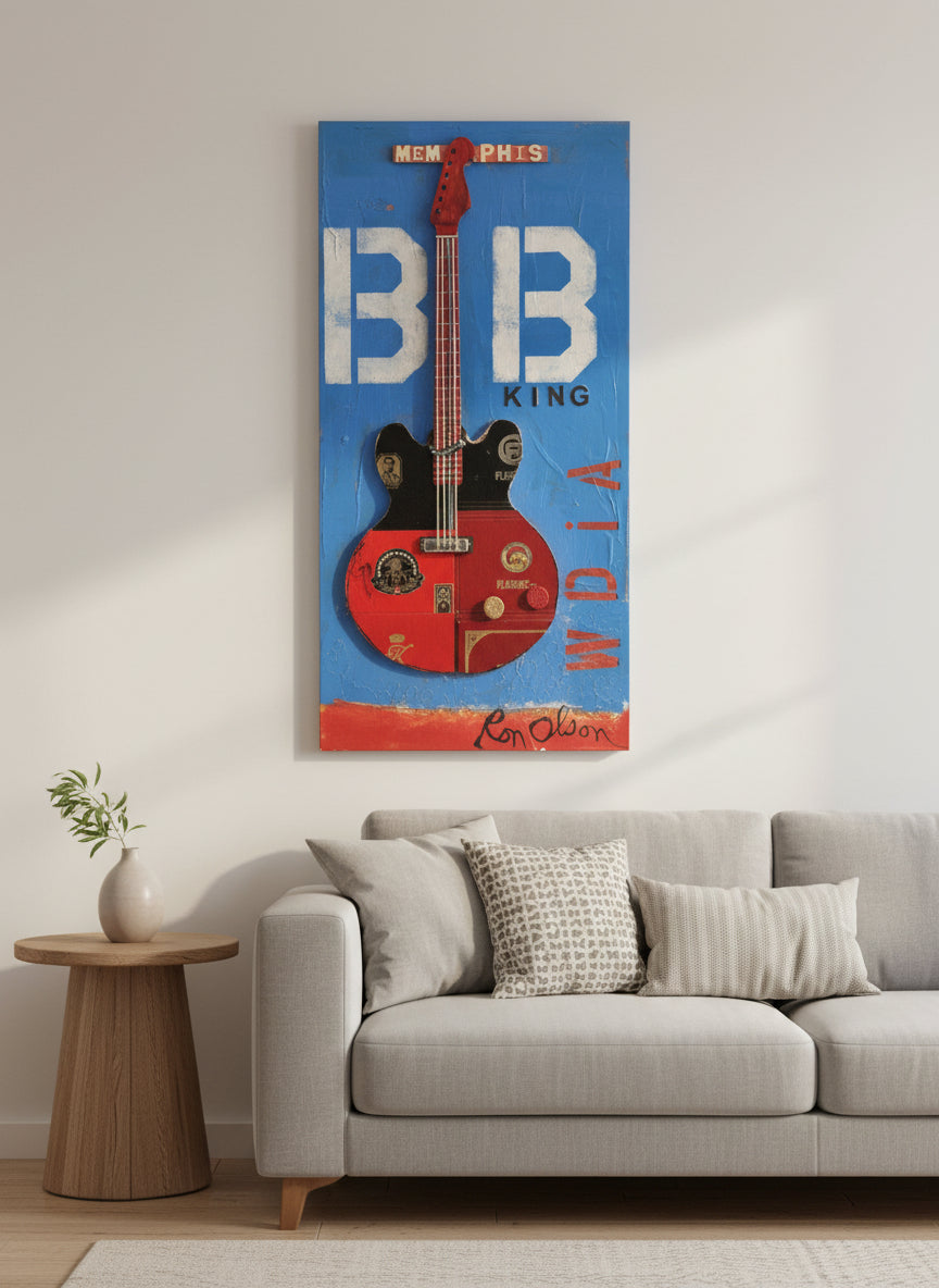 "B.B.King" ORIGINAL painting by local Memphian Ron Olson