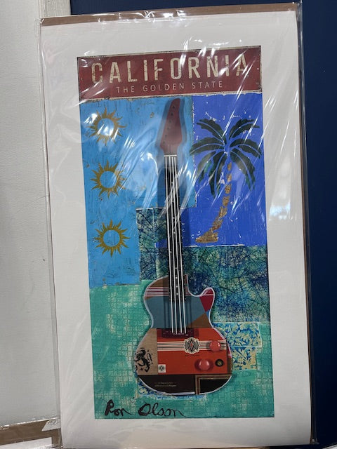 "California " signed PRINT of an original painting by local Memphian Ron Olson