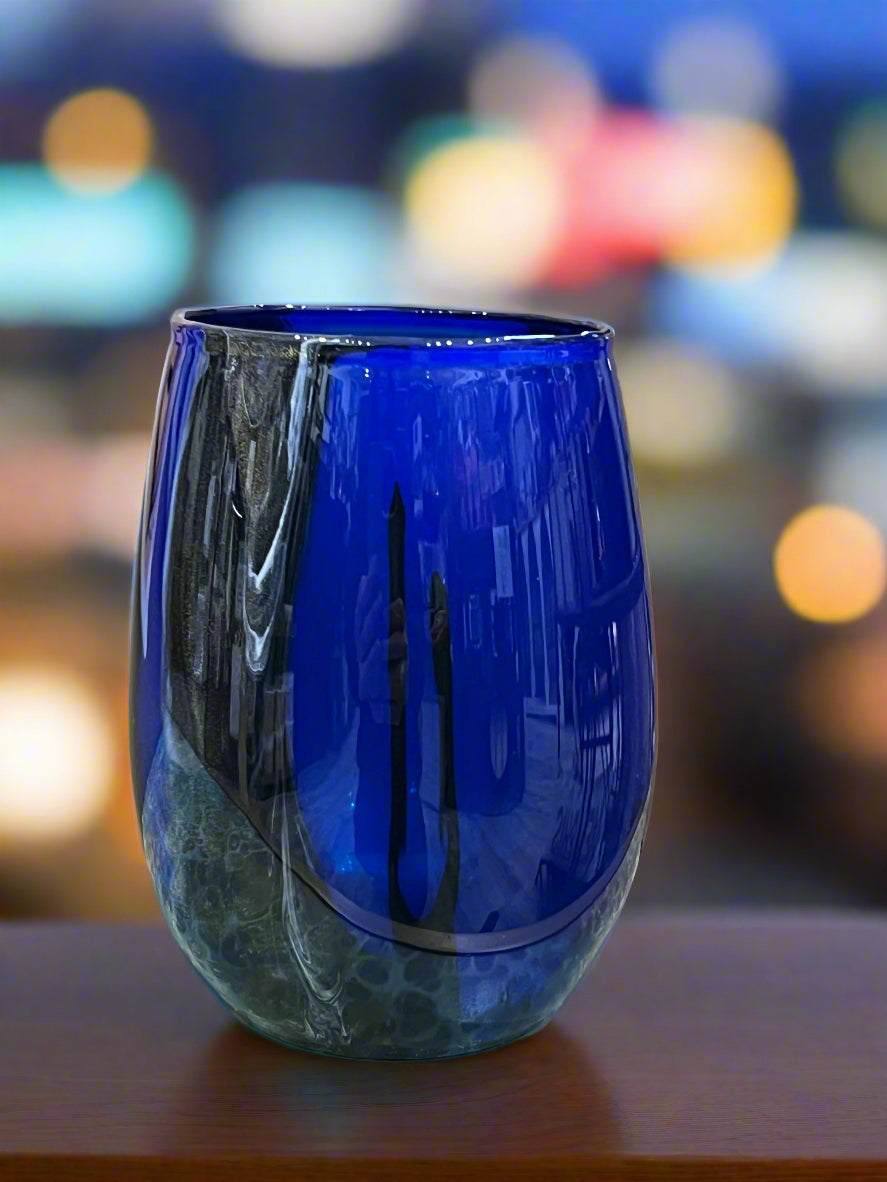 Glassware "Memphis Blues" Collection - by Local Memphis Artist Sandra Barrett