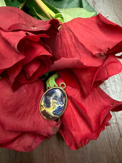 Multi-Color Oval Pendants- by Local Memphis Artist Sandra Barrett