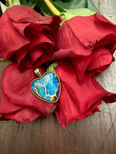 Multi-Color Heart Pendants- by Local Memphis Artist Sandra Barrett