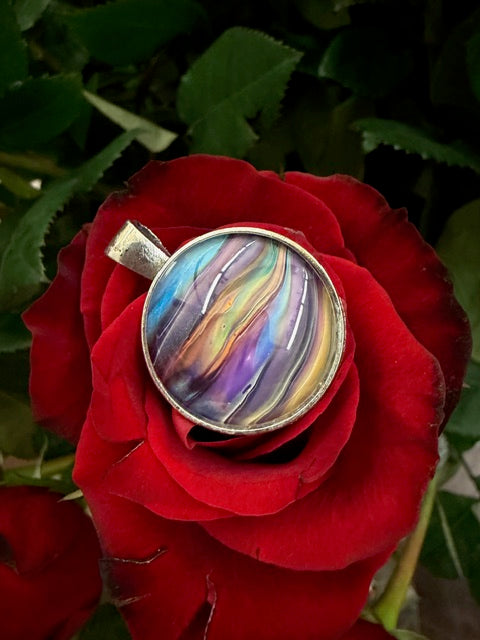 Multi-Color Round Pendants- by Local Memphis Artist Sandra Barrett
