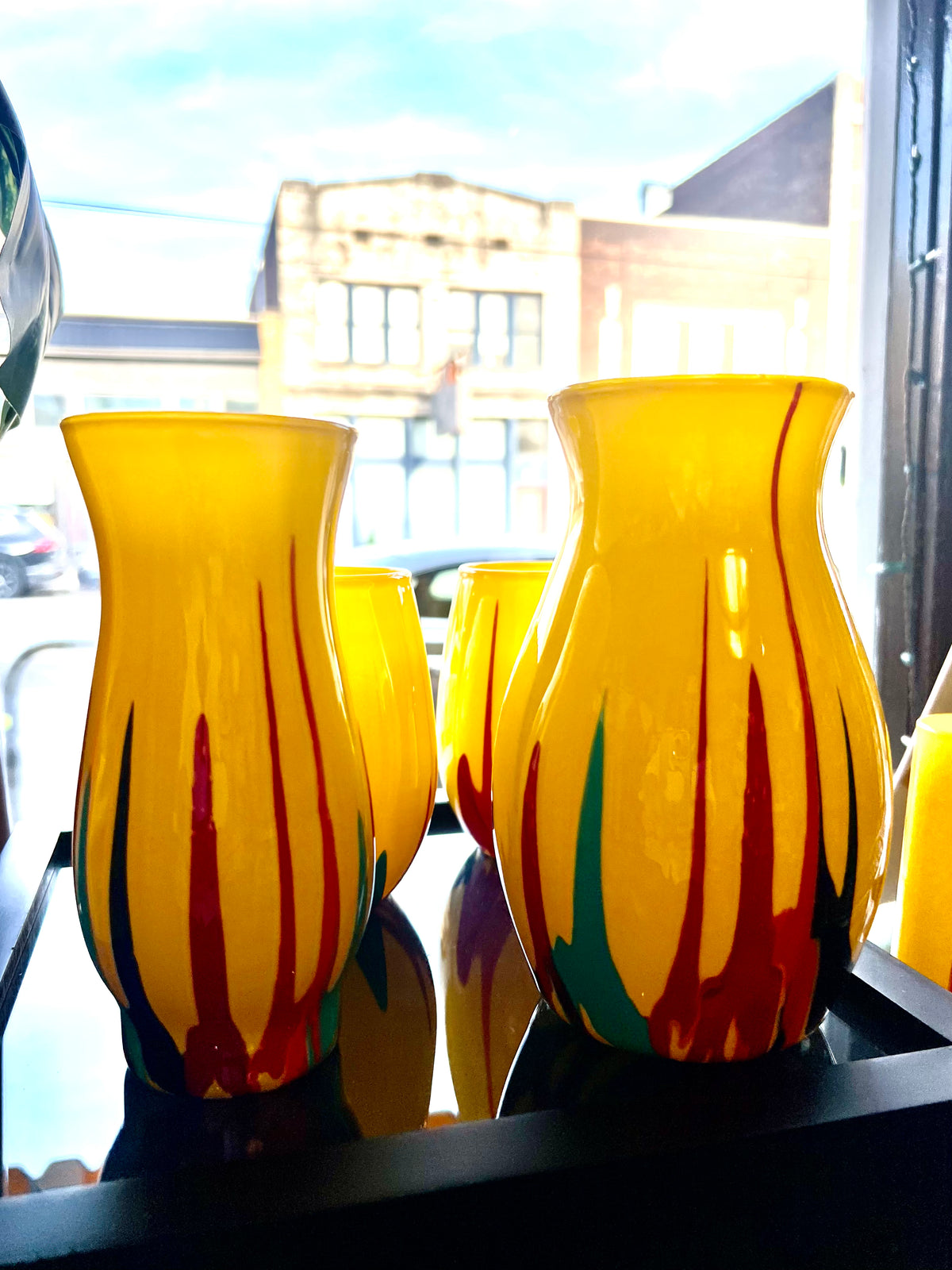 Glassware "Grind City Remix" Collection - by Local Memphis Artist Sandra Barrett