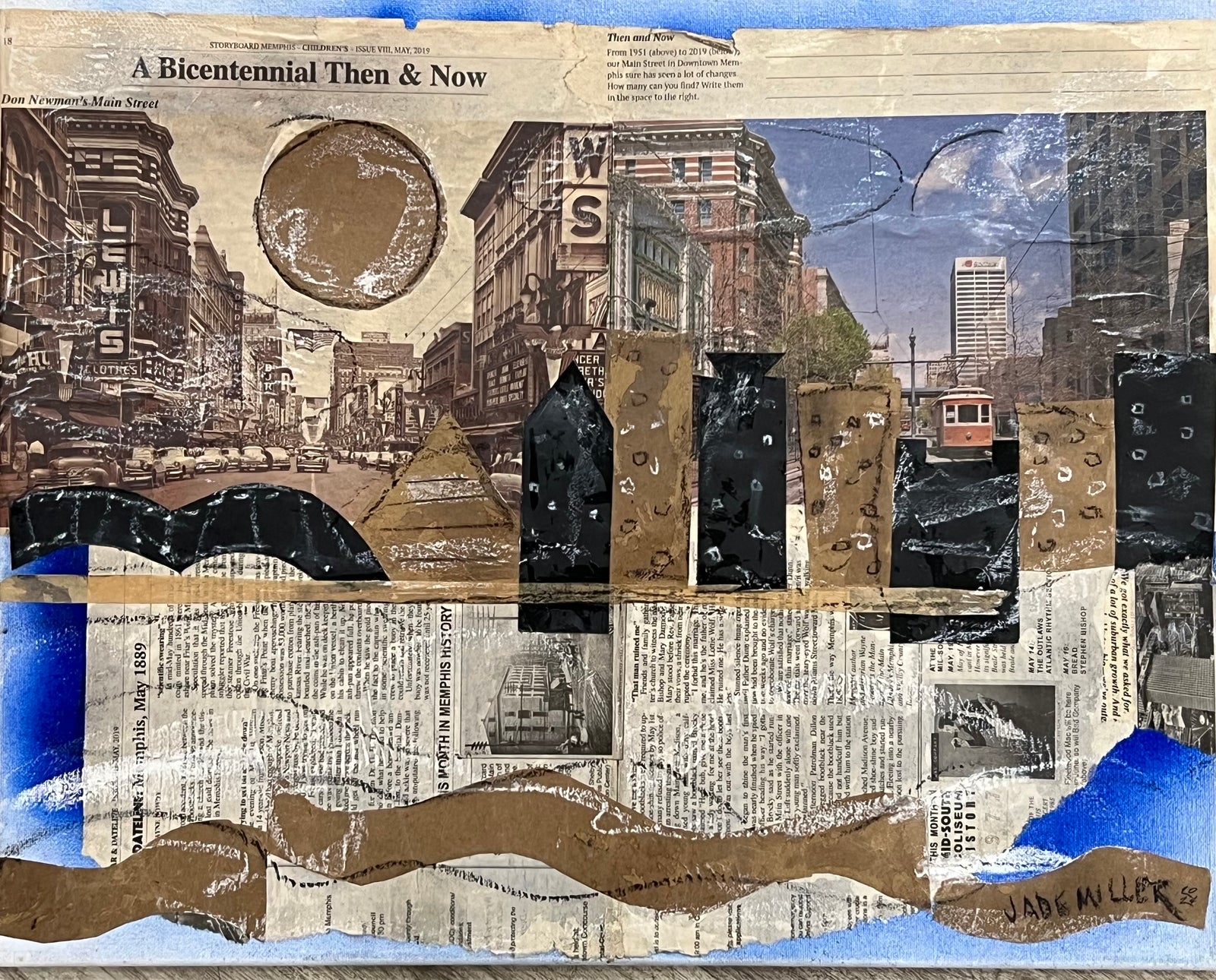 Memphis 20 x 16 Mod Podge by Jade Miller