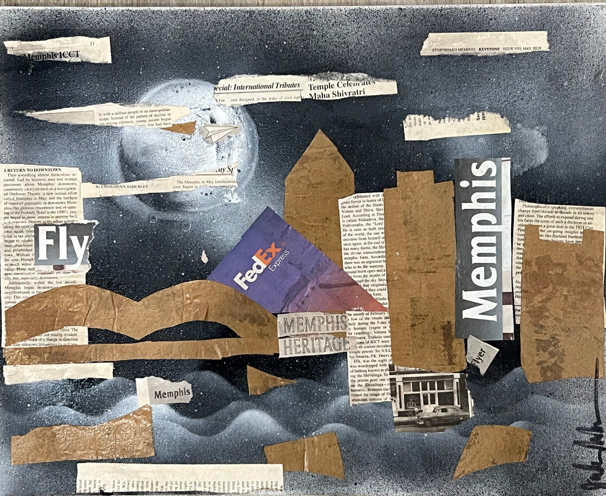Memphis 20 x 16 Mod Podge by Jade Miller