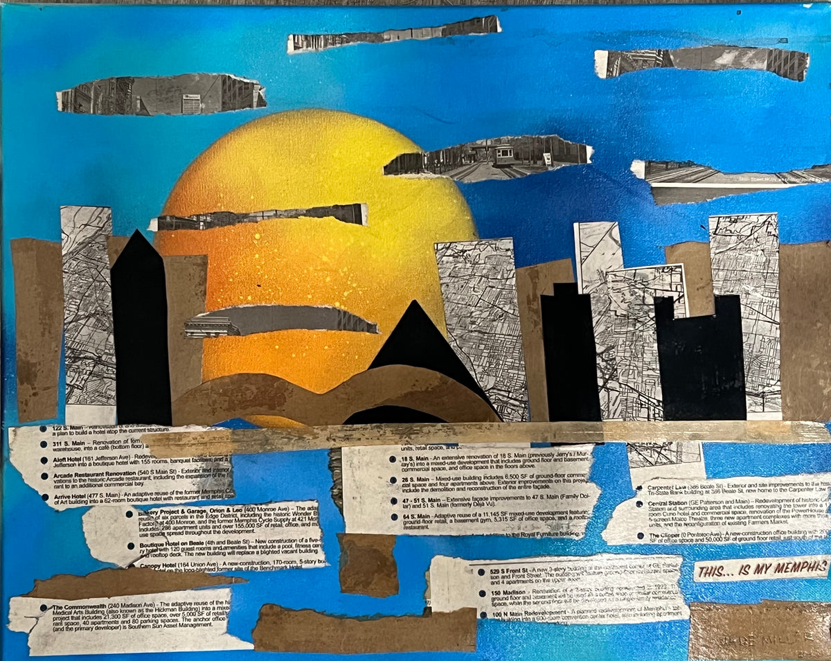 Memphis 20 x 16 Mod Podge by Jade Miller