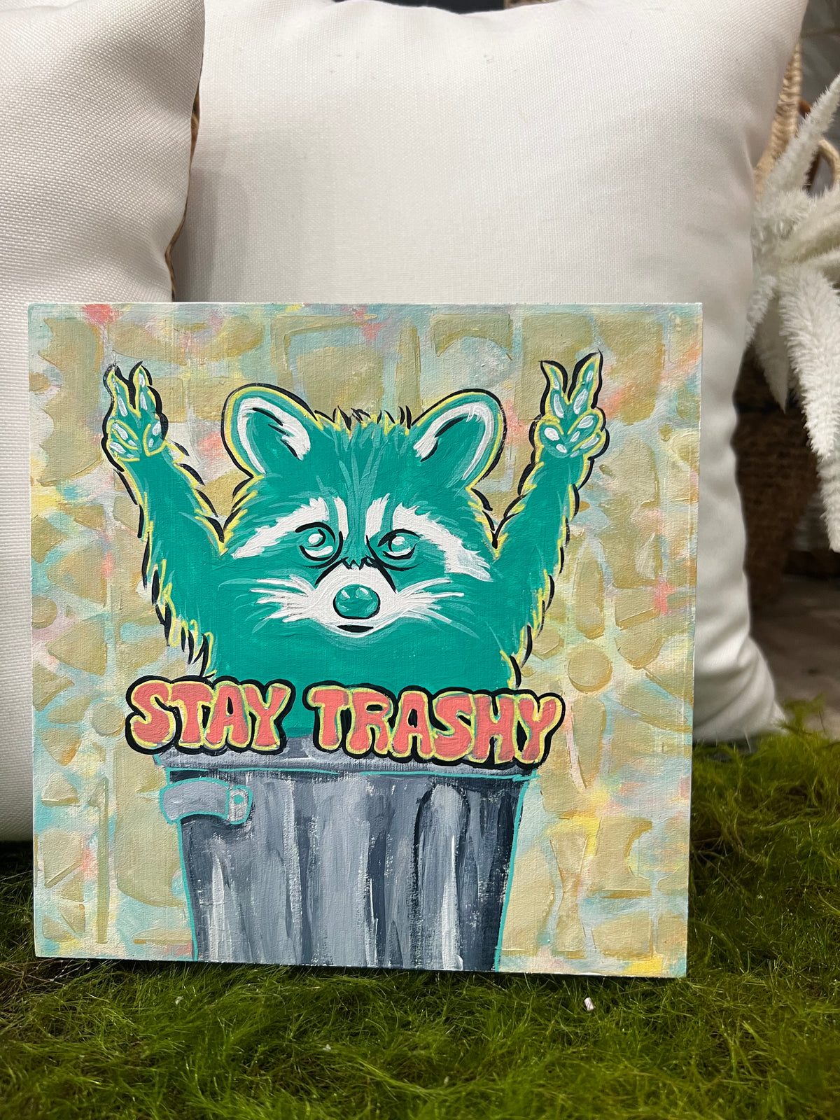 Stay Trashy Painting ORIGINAL by Kim Cook
