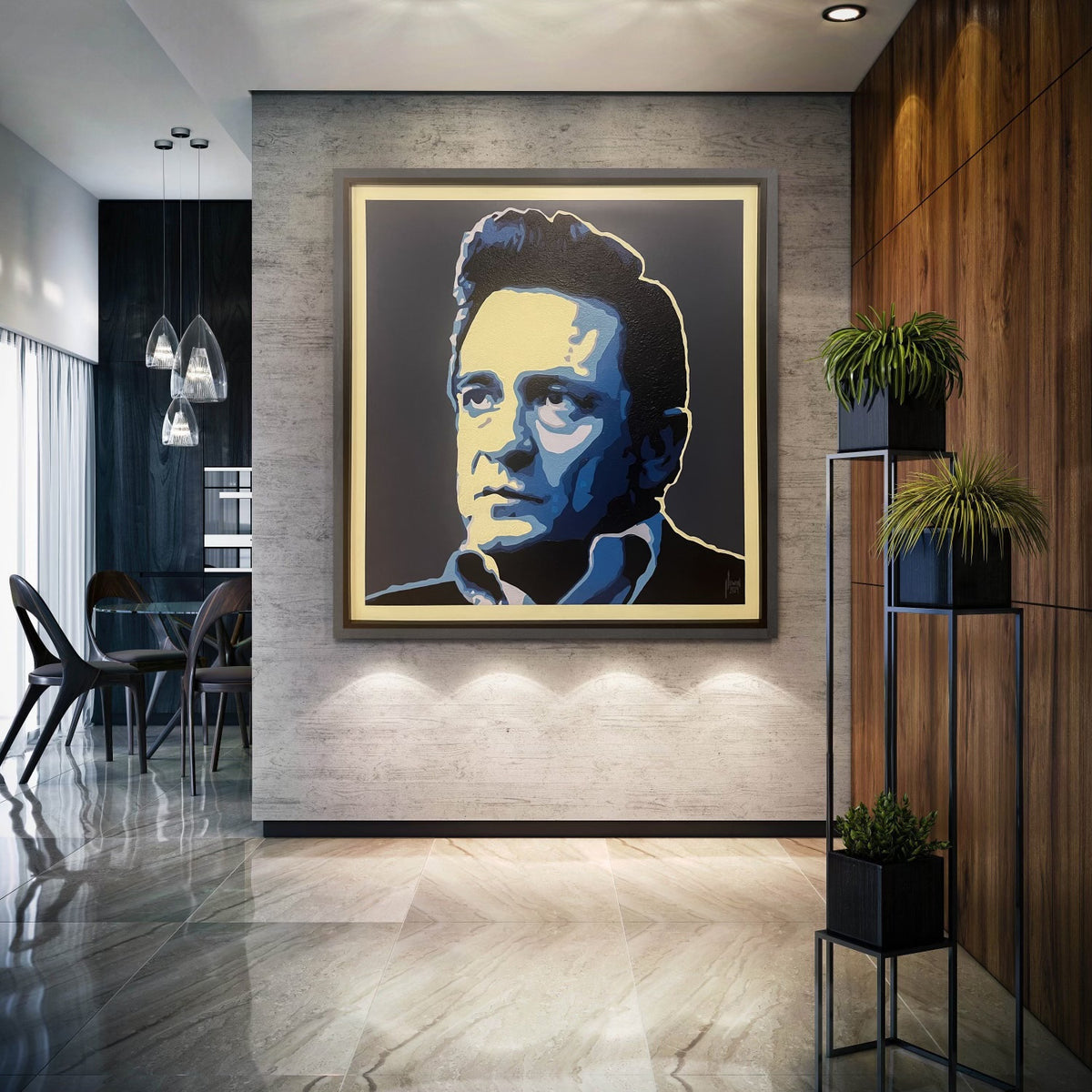 &quot;Cash&quot; Original Artwork by Jeremy Lewin, a local Memphis artist