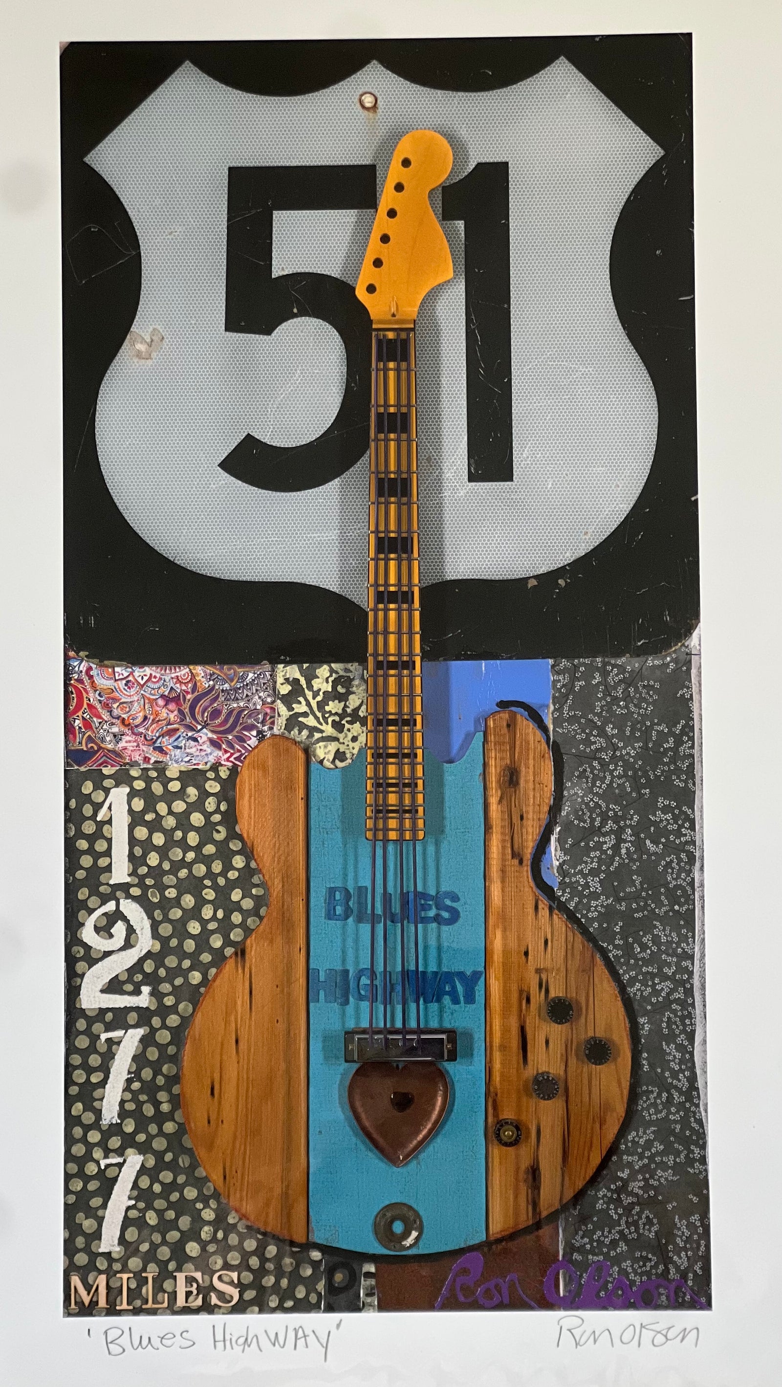 "Blue's Highway" signed PRINT of an original painting by local Memphian Ron Olson