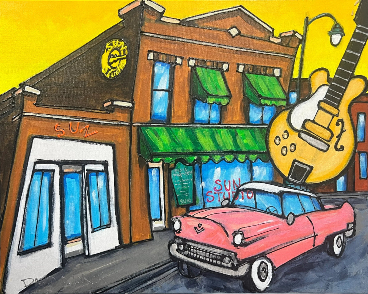 "Sun Studio with the Pink Cadillac" - Original by David Lynch