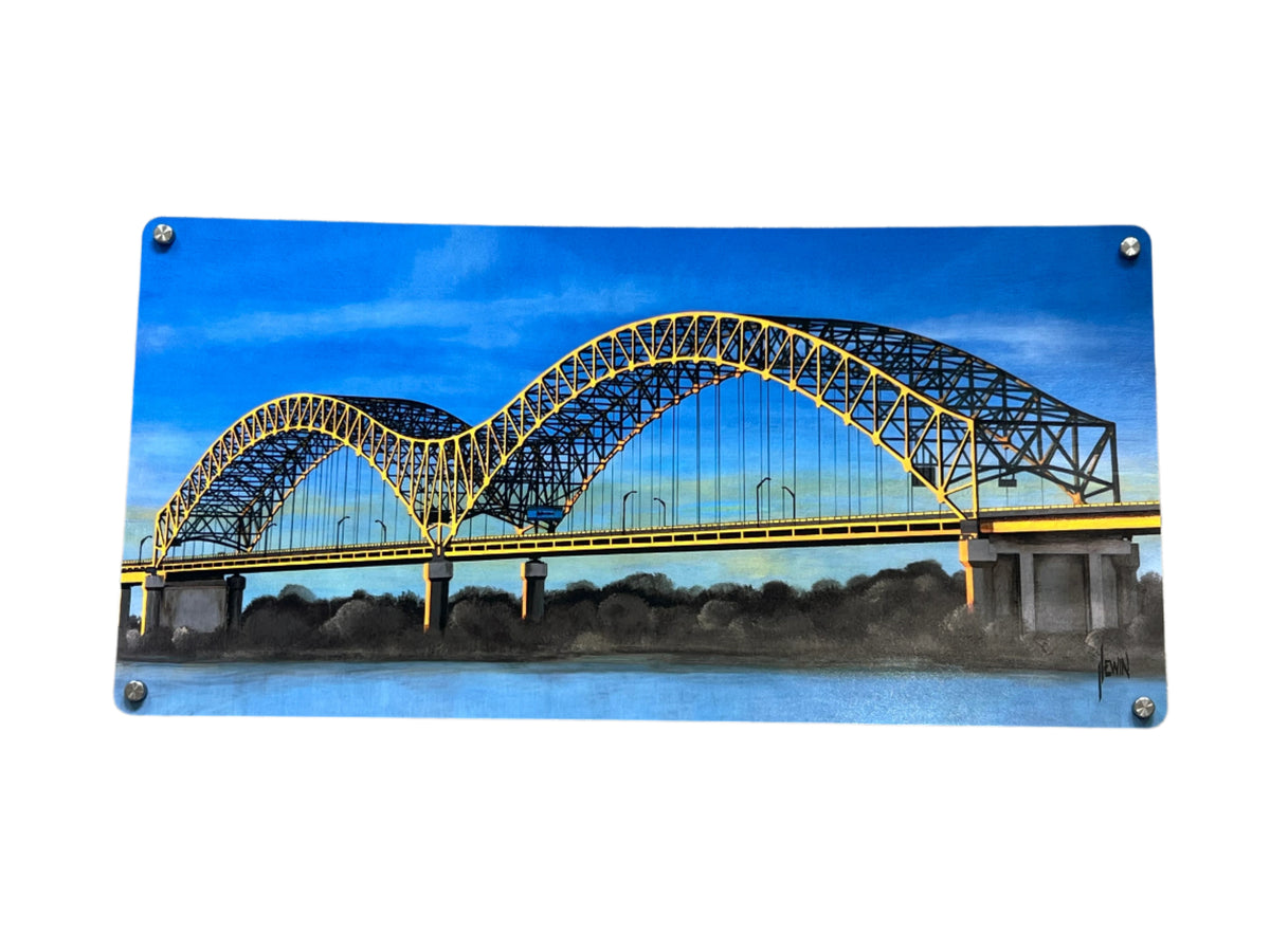 Memphis Bridge - Aluminum Reproduction Artwork by Jeremy Lewin, a local Memphis artist