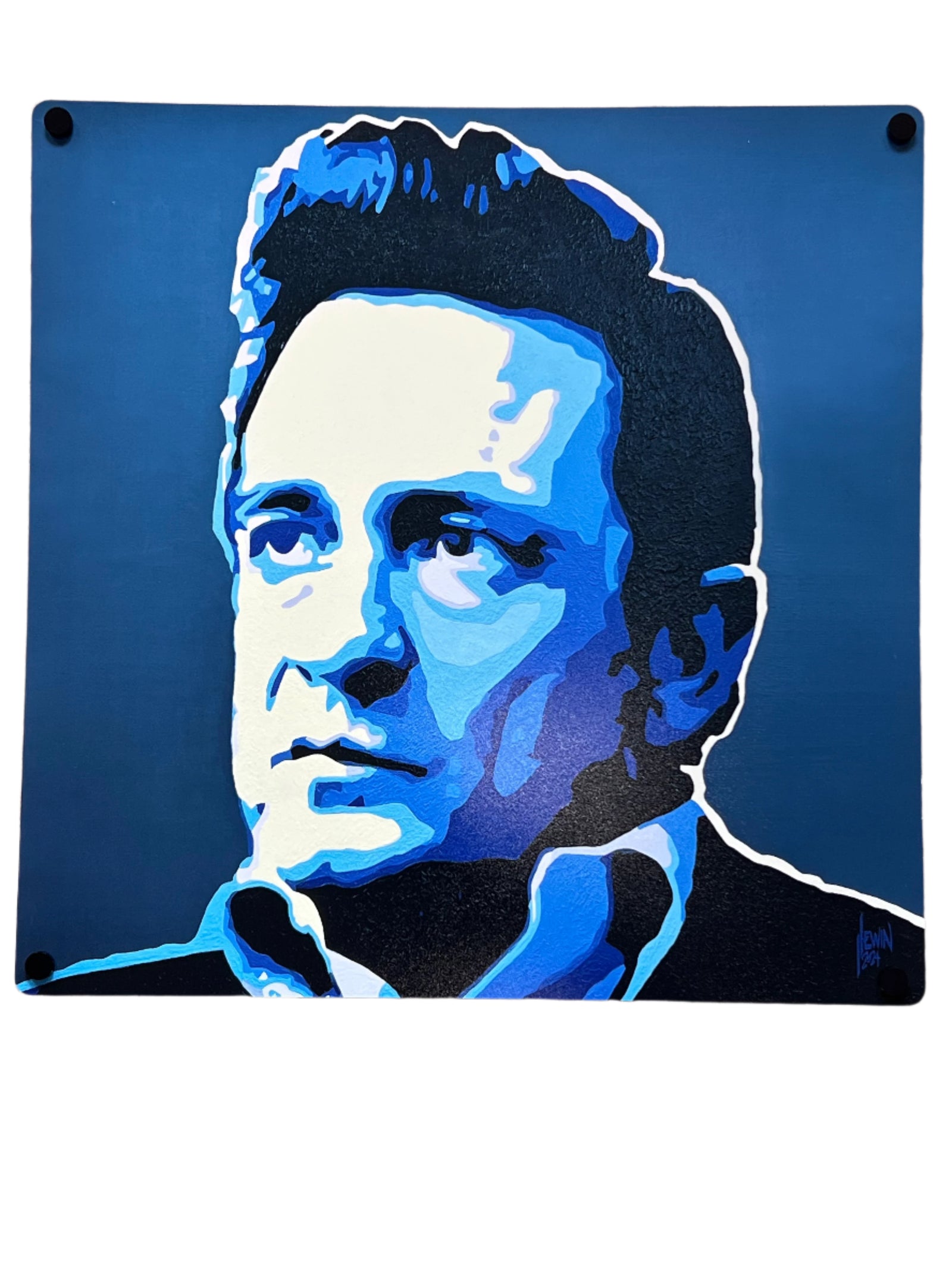 Johnny Cash Pop Art - Aluminum Reproduction Artwork by Jeremy Lewin, a local Memphis artist