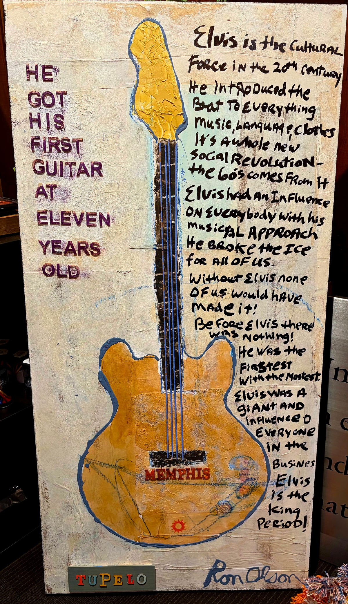 "ELVIS First Guitar" Original painting by local Memphian Ron Olson