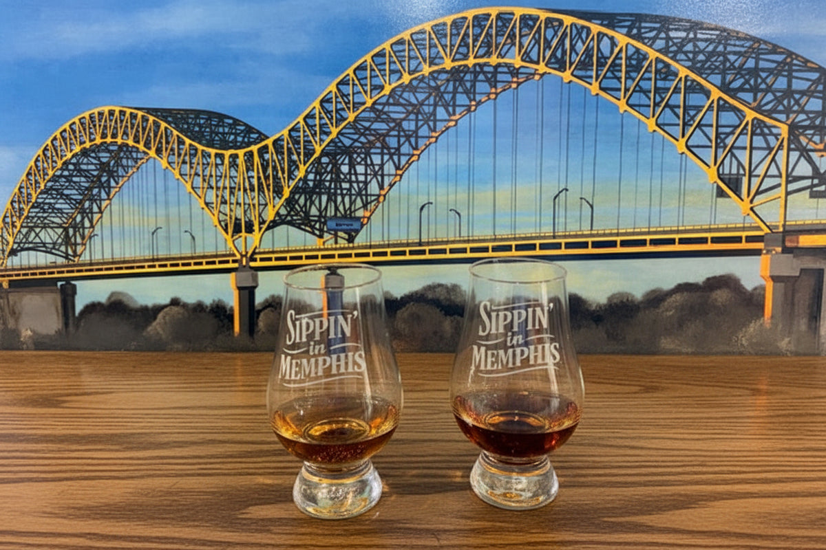Sippin in Memphis Glencairn Whiskey Tasting Glass
