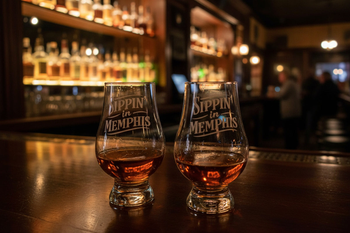 Sippin in Memphis Glencairn Whiskey Tasting Glass