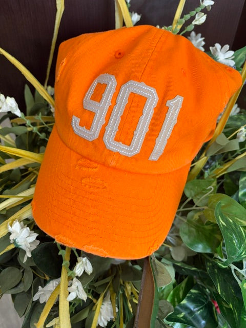 901 Area Code Hats: Orange