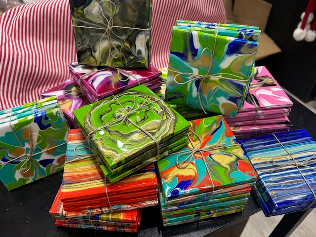 Coasters (Multiple Colors) by Local Memphis Artist Sandra Barrett