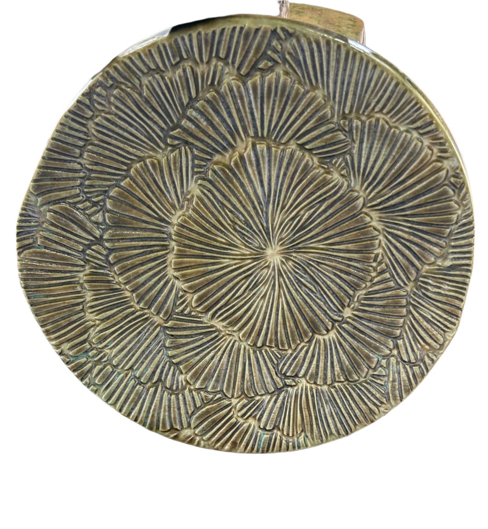 Green Shell Inlay Saucer