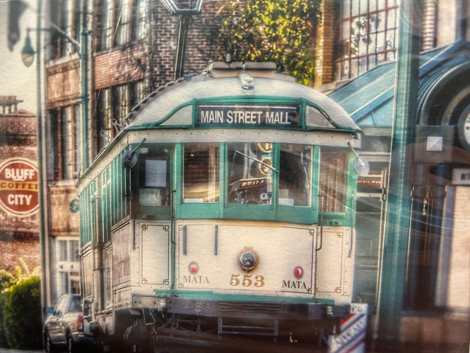 "Main Street Trolley", Memphis, TN Greeting Card by Local Karen Pulfer Focht