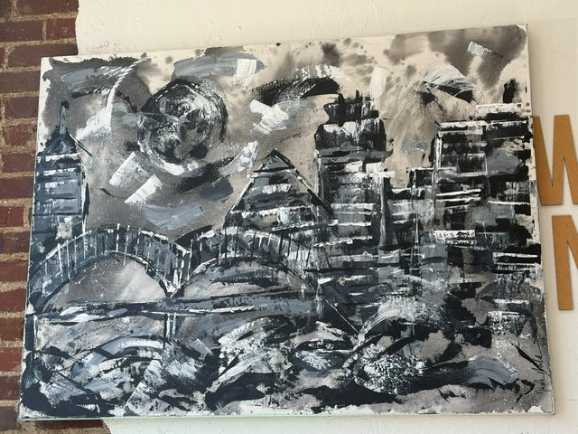 Memphis... Black and White Original Art by Local Jade Miller