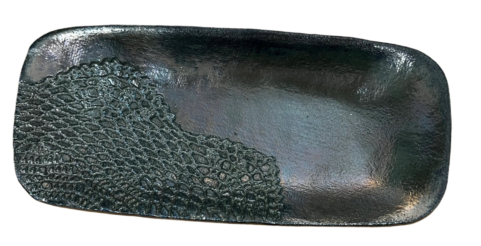 Green Appetizer Serving Dish with Inlay