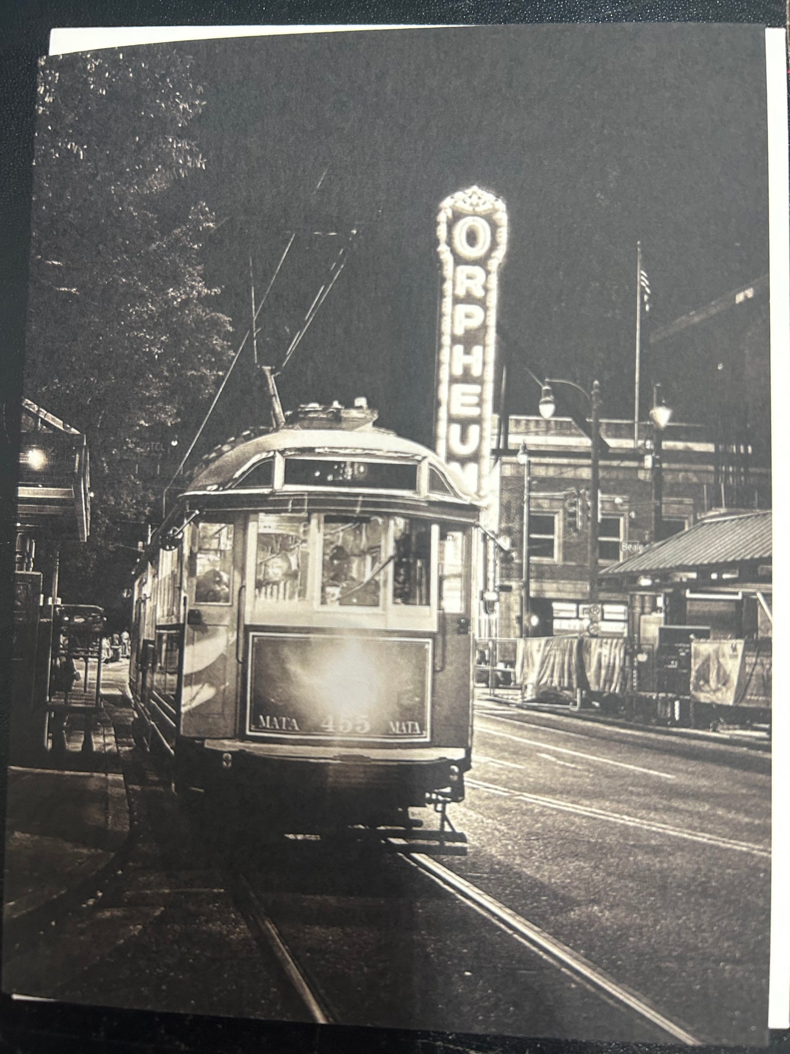 "Trolley & Orpheum" Greeting Card by Local Karen Pulfer Focht