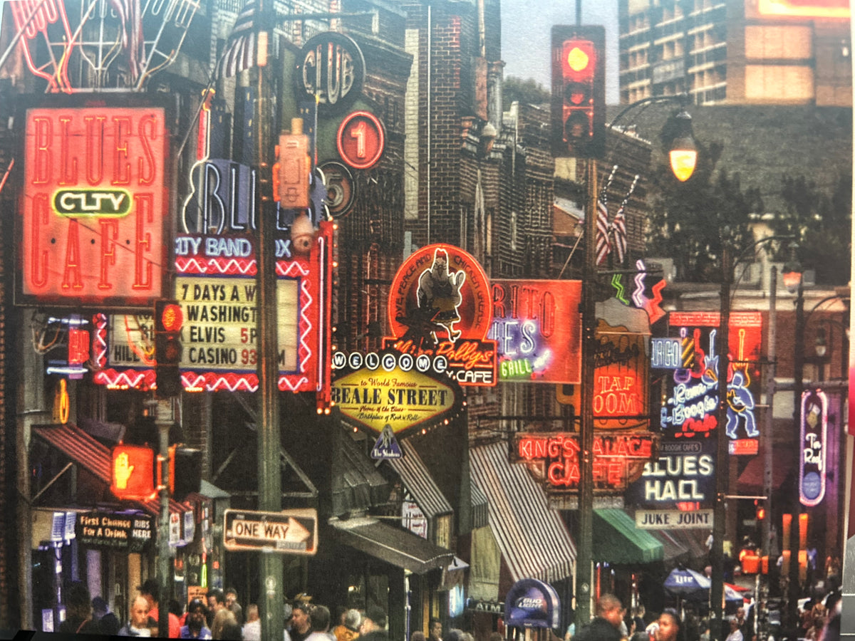 "Beale Street Saturday Night" Greeting Card by Local Karen Pulfer Focht