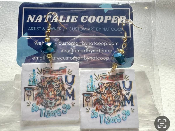 College Mascot Earrings by Natalie Cooper