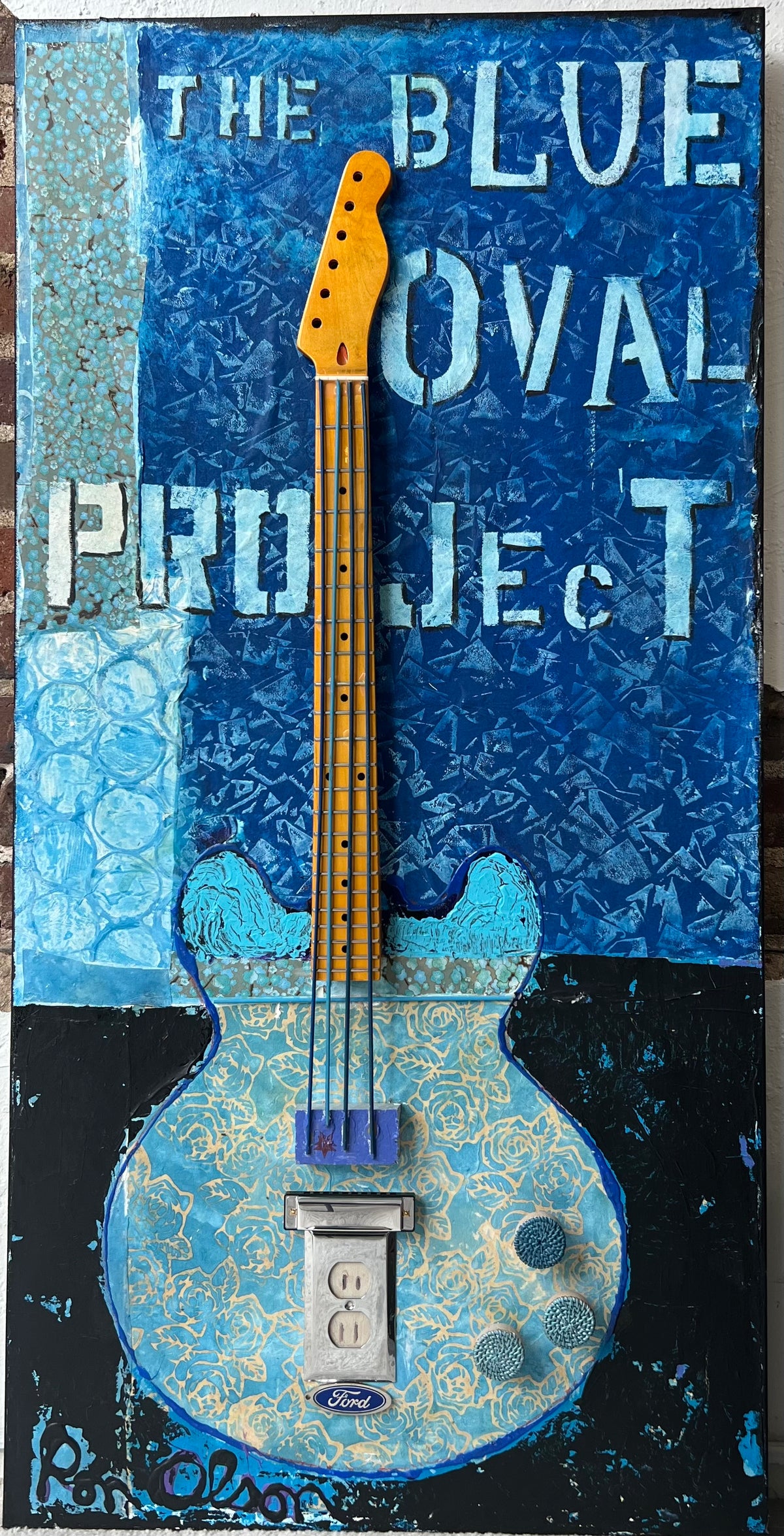 "The Blue Oval Project"  ORGINAL painting created by local Memphian Ron Olson