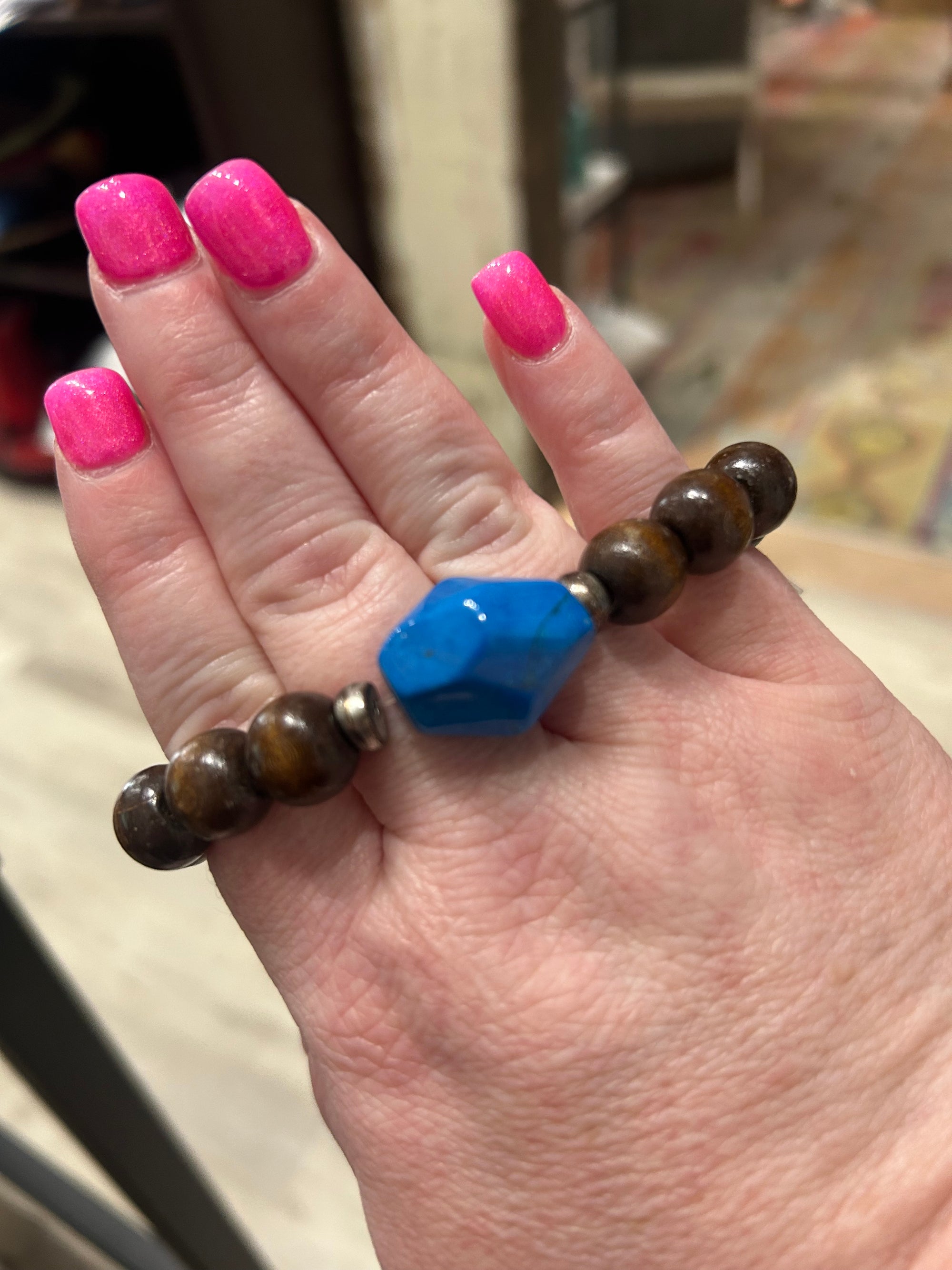 Blue Stone Bracelet By Local Wendy Pirtle