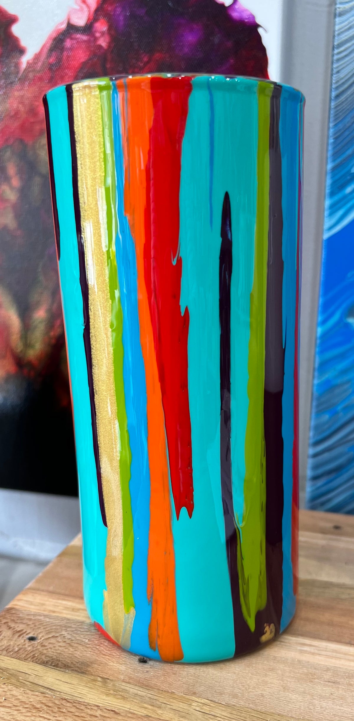 Vases By Local Memphis Artist Sandra Barrett / Multi colors and sizes to choose from