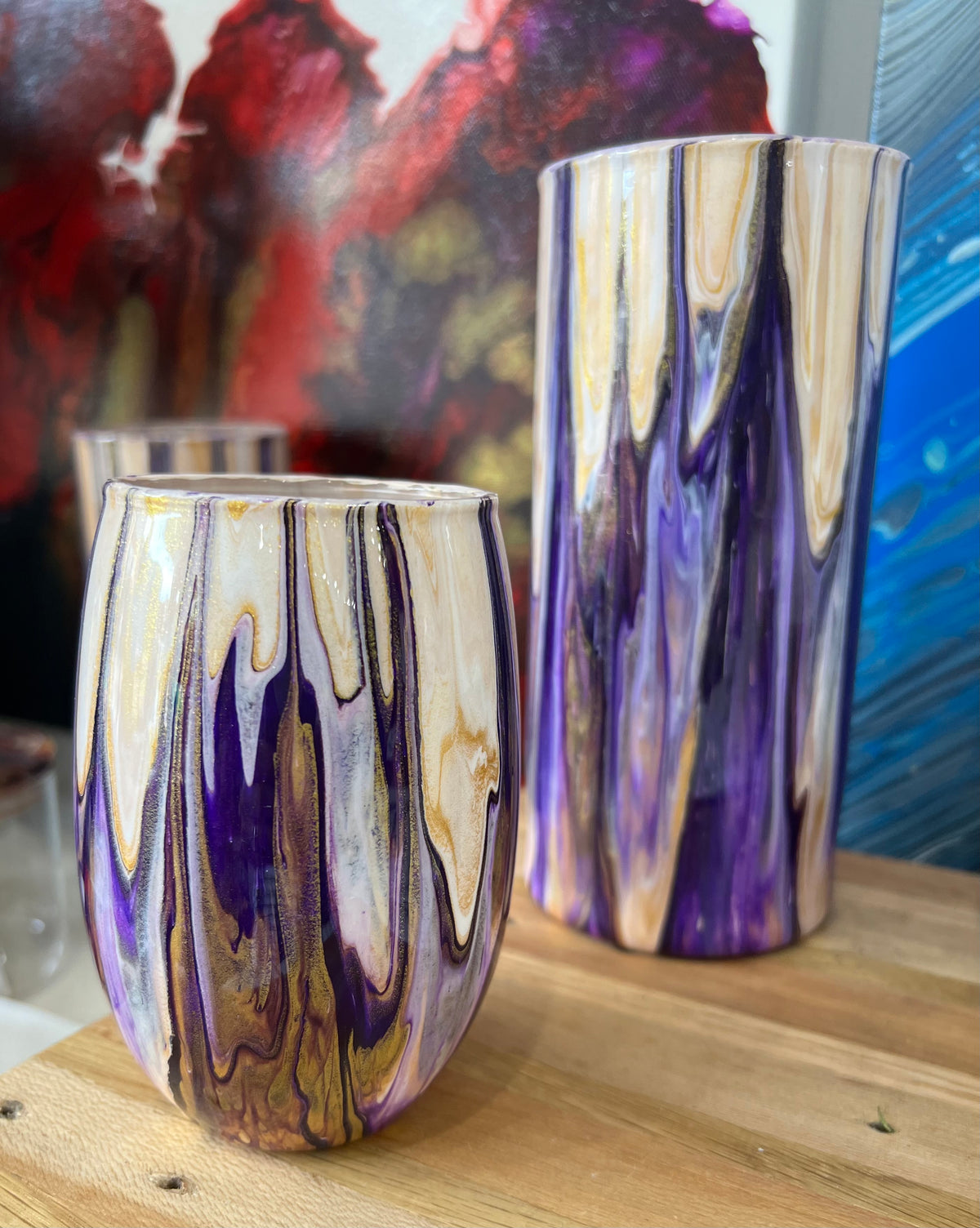 Vases By Local Memphis Artist Sandra Barrett / Multi colors and sizes to choose from