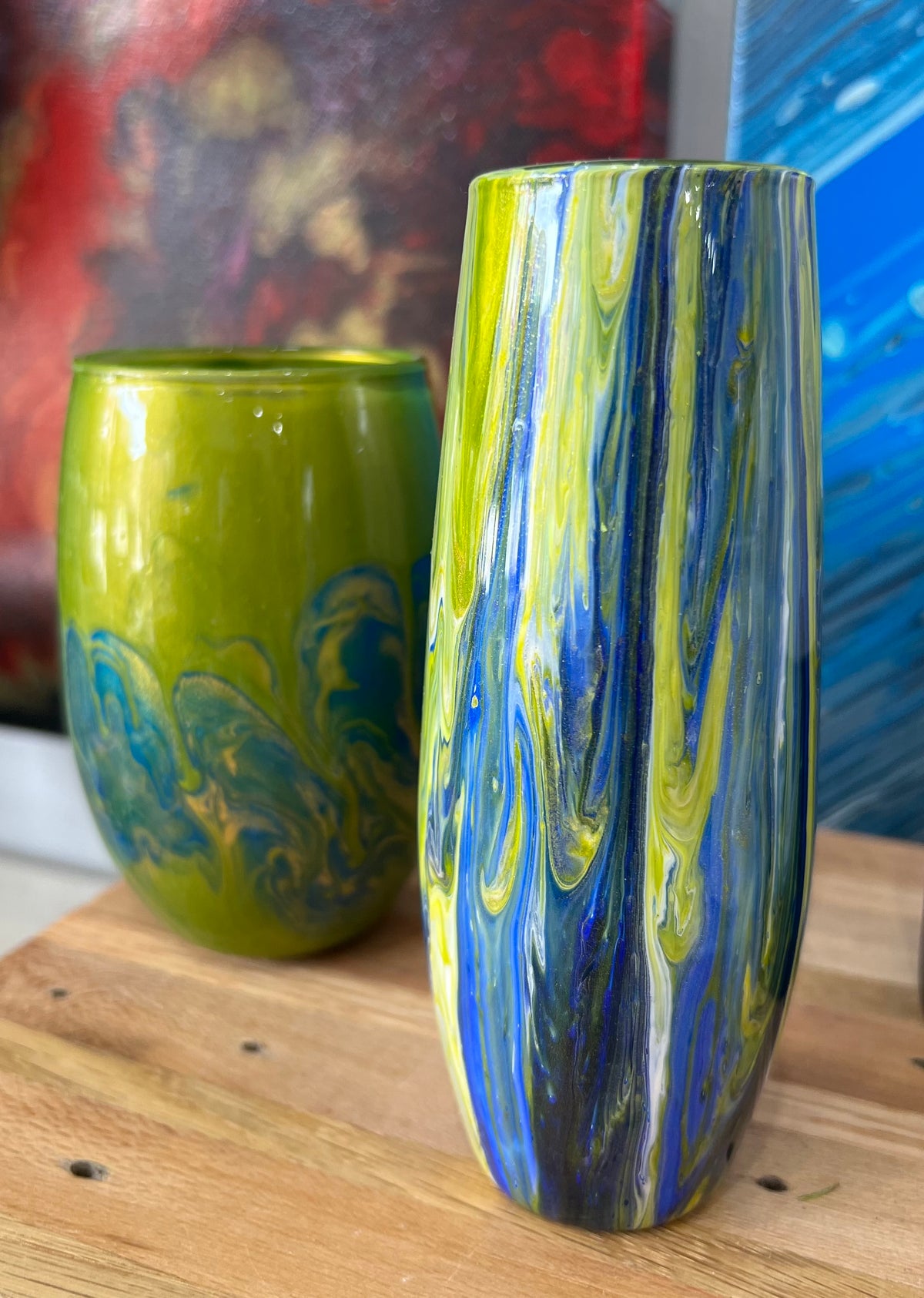 Vases By Local Memphis Artist Sandra Barrett / Multi colors and sizes to choose from