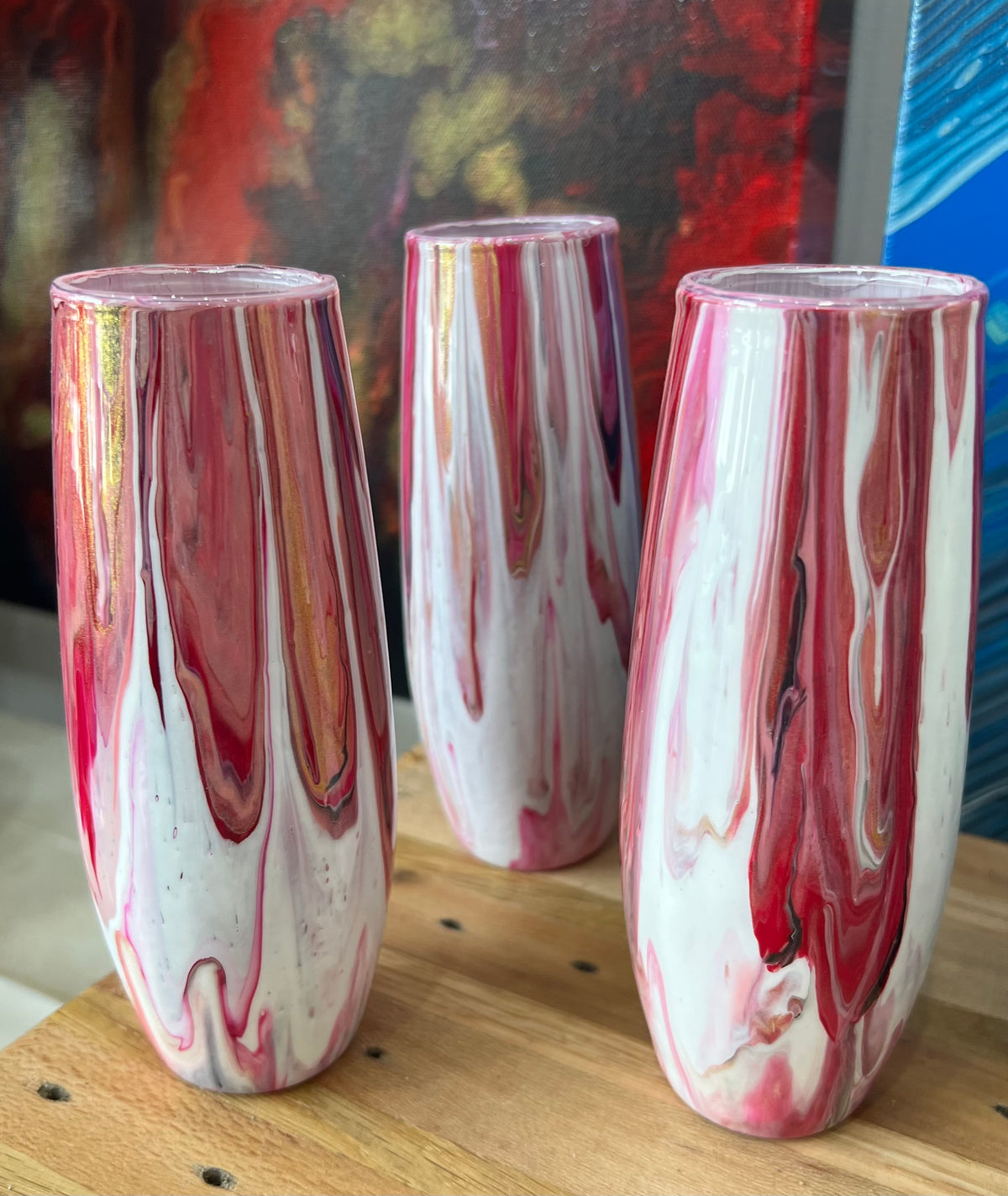 Vases By Local Memphis Artist Sandra Barrett / Multi colors and sizes to choose from